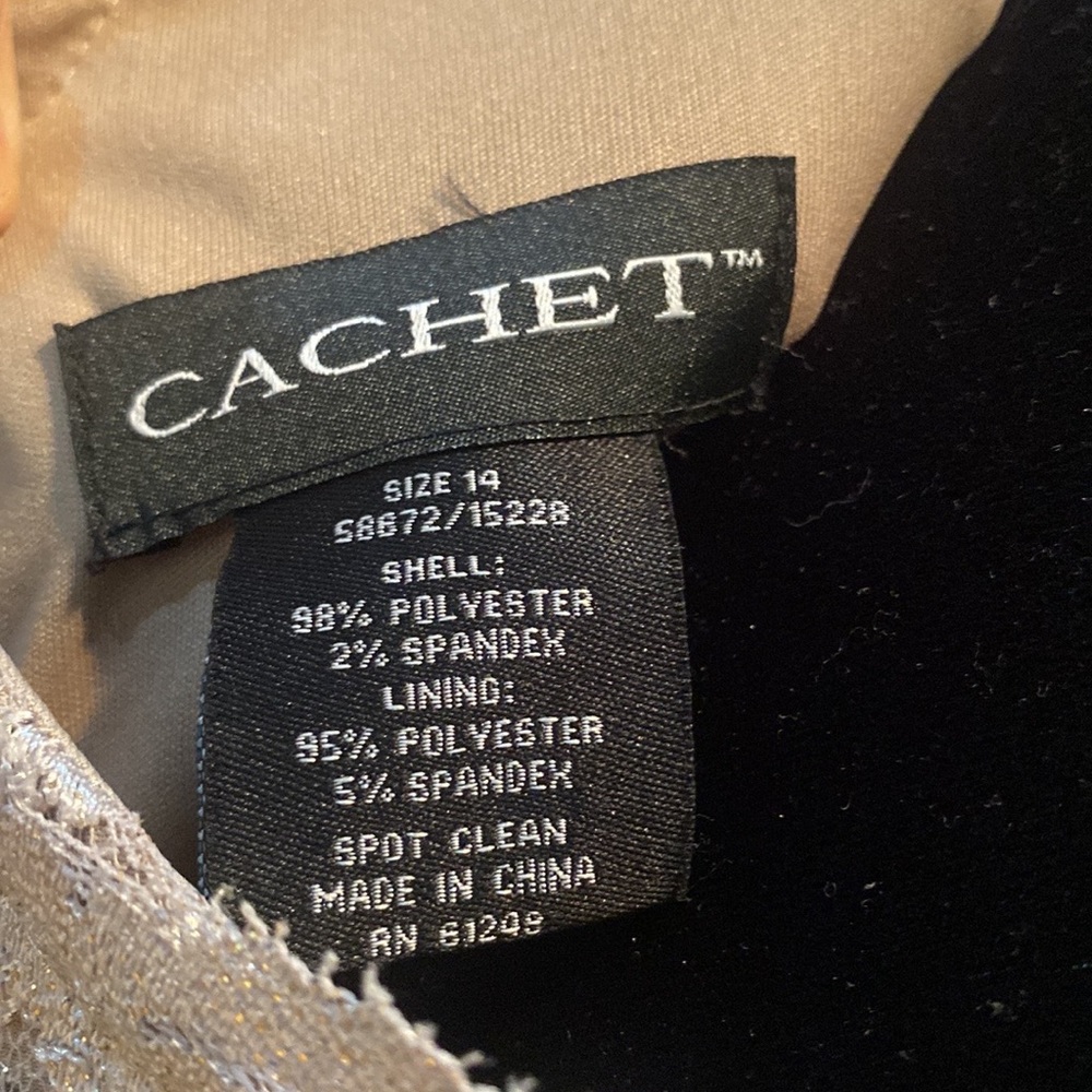 Cachet Full Length Gown size 12. NWOT, worn once to a Military Ball. Fully lined
